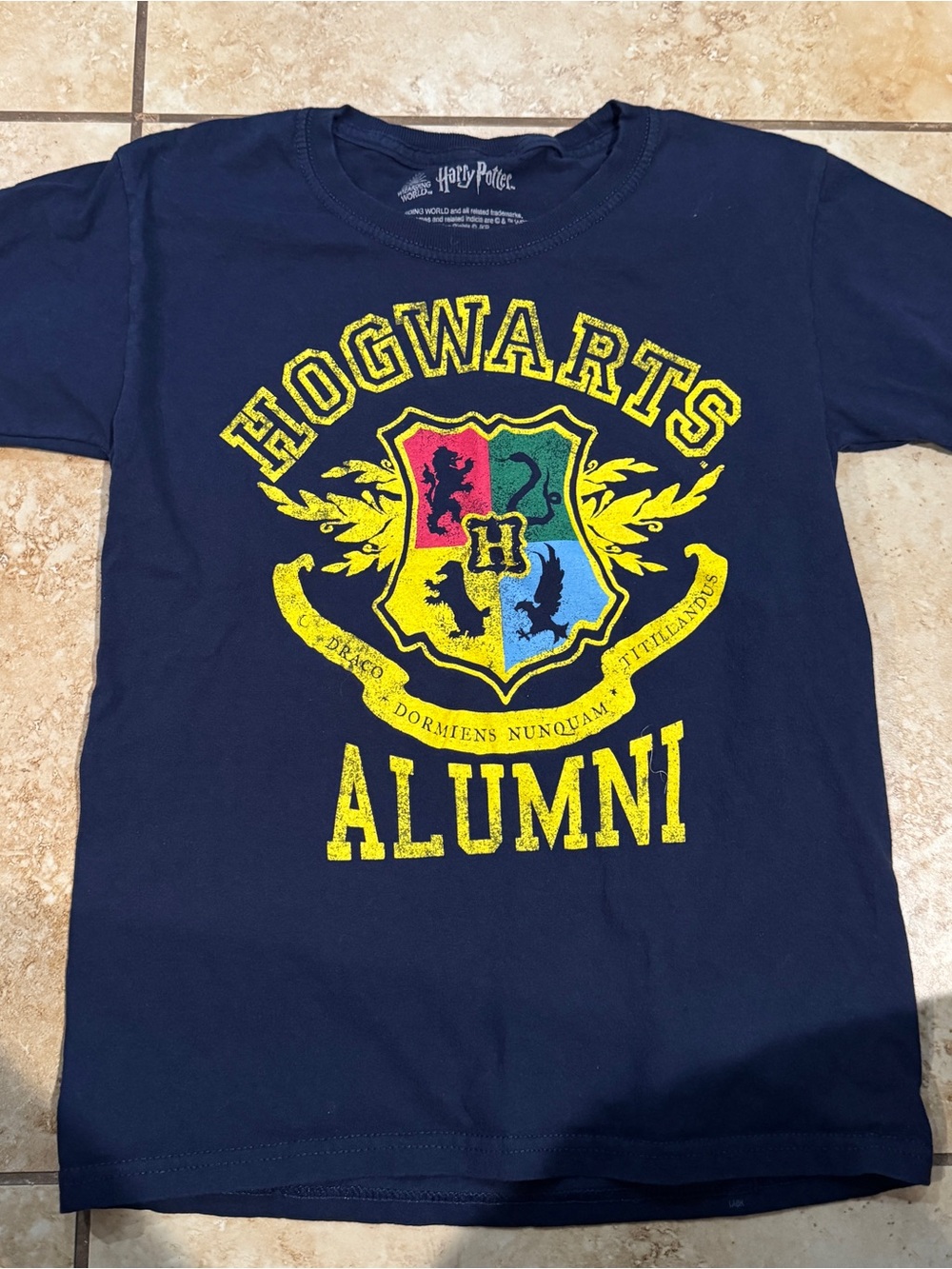 Warner Bros. Kids Navy Hogwarts Alumni Graphic Tee small
